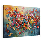 Tableaux Groupe de papillons sur fond bleu
