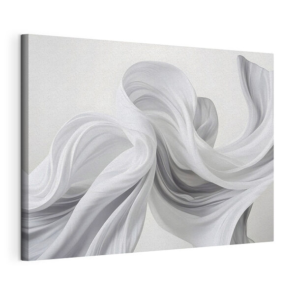 Tableaux Tissu blanc dans l'air