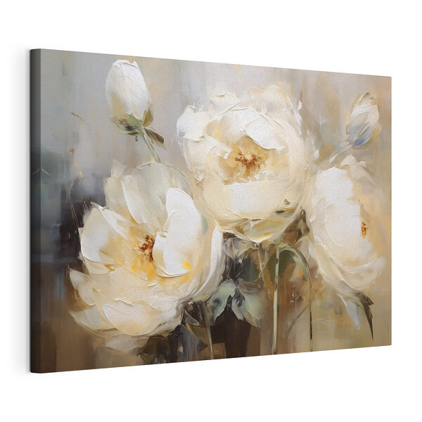Peinture de fleurs blanches Tableaux Peinture de fleurs blanches