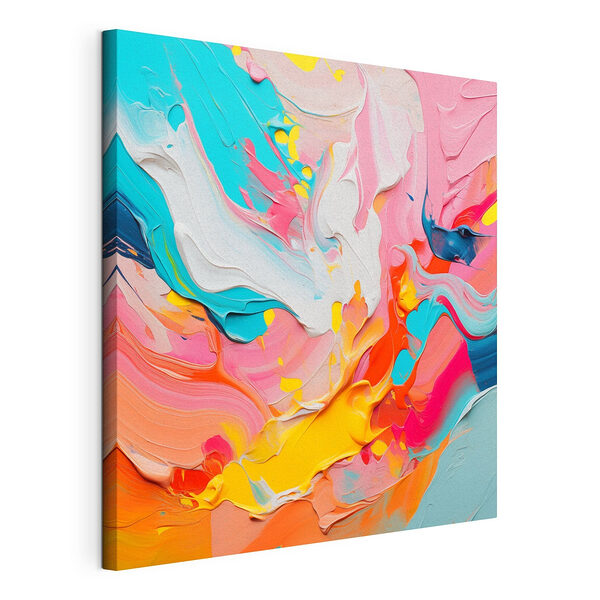 Tableaux Des tourbillons de couleurs vibrantes dansent ensemble
