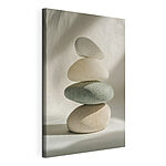 Tableaux Pile de rochers sur une surface blanche