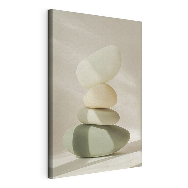 Tableaux Pile de pierres sur une table