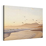 Tableaux Oiseaux volant au-dessus d'une plage