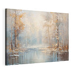 Tableaux Eau avec arbres et feuilles