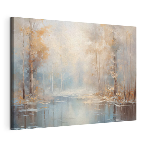 Eau avec arbres et feuilles Tableaux Eau avec arbres et feuilles