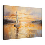 Tableaux Peinture d'un voilier sur un lac calme