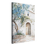 Tableaux Peinture d'une porte et d'un arbre sur un mur