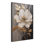 Tableaux Fleur blanche élégante sur fond sombre