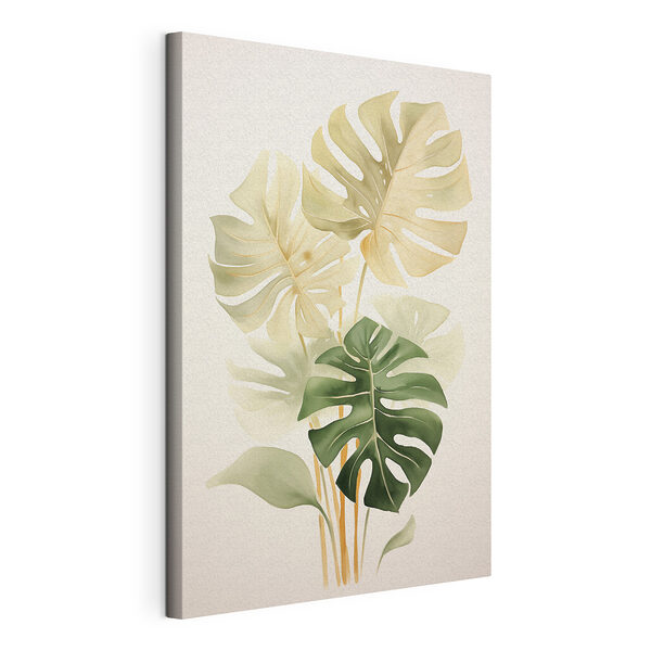Tableaux Groupe de feuilles sur fond blanc