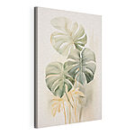 Tableaux Peinture de feuilles sur fond blanc