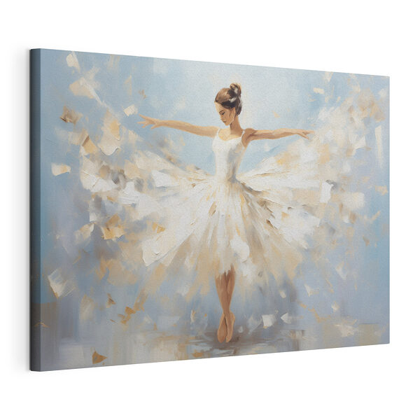 Tableaux Peinture d'une femme en robe blanche