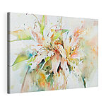 Tableaux Peinture de fleurs sur une surface blanche