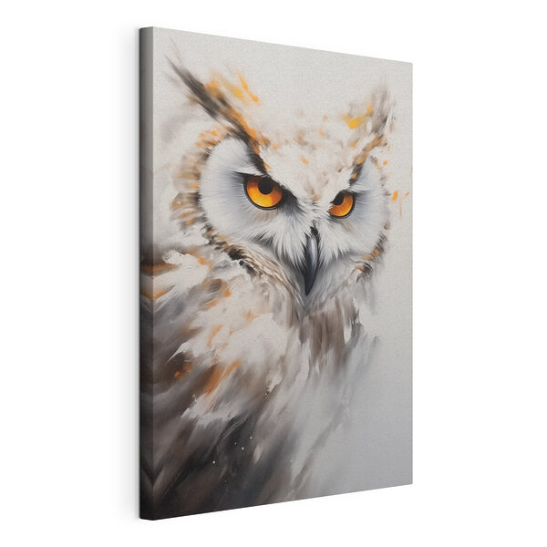 Un hibou aux yeux jaunes Tableaux Un hibou aux yeux jaunes