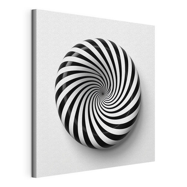 Tableaux Objet tourbillonnant noir et blanc