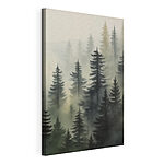 Tableaux Forêt brumeuse avec des arbres