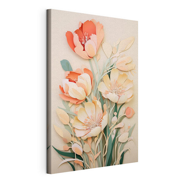 Tableaux Tableaux Papier découpé de fleurs (UGS : s43568)