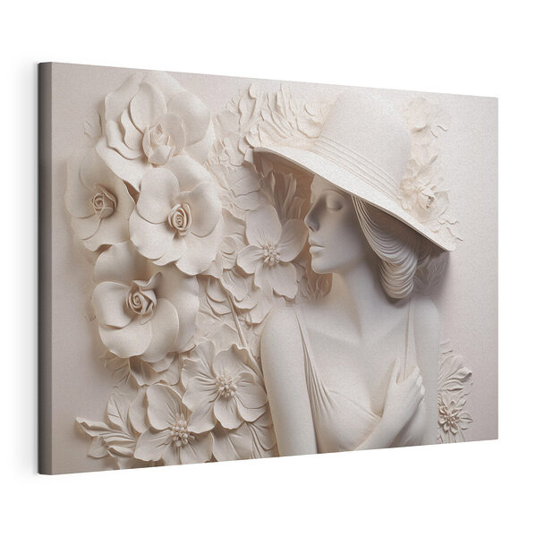 Tableaux Statue d'une femme portant un chapeau