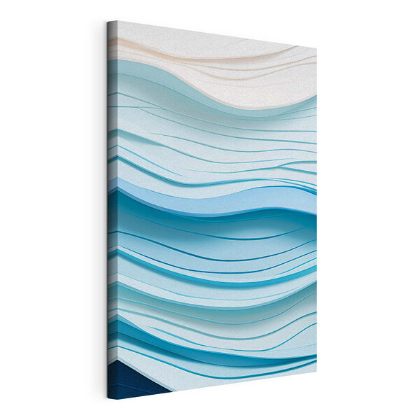 Lignes ondulées bleues et blanches Tableaux Lignes ondulées bleues et blanches