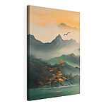 Tableaux Oiseau volant au-dessus des montagnes