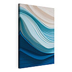 Tableaux Lignes ondulées bleues et blanches