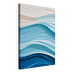 Tableaux Lignes ondulées bleues et blanches