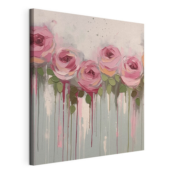 Peinture de roses roses Tableaux Peinture de roses roses