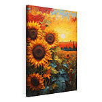 Tableaux Peinture de tournesols dans un champ