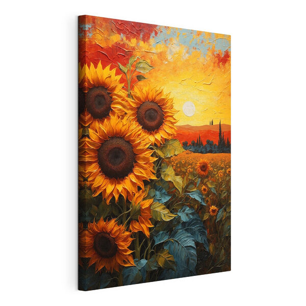 Tableaux Tableaux Peinture de tournesols dans un champ (UGS : s43460)