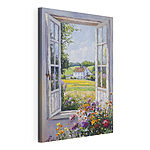 Tableaux Peinture d'une maison vue à travers une fenêtre