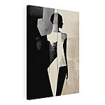 Tableaux Visage de femme dans une robe blanche