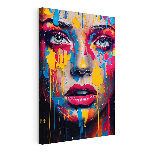 Femme avec de la peinture sur le visage Tableaux Femme avec de la peinture sur le visage
