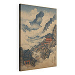 Tableaux Peinture d'un temple sur une montagne