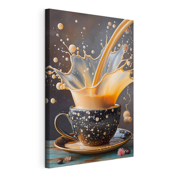 Tableaux Une goutte de liquide dans une tasse