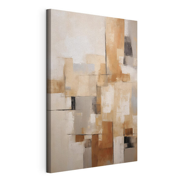 Tableaux Peinture d'un mur blanc et brun