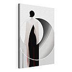 Tableaux Femme portant une robe noire et blanche