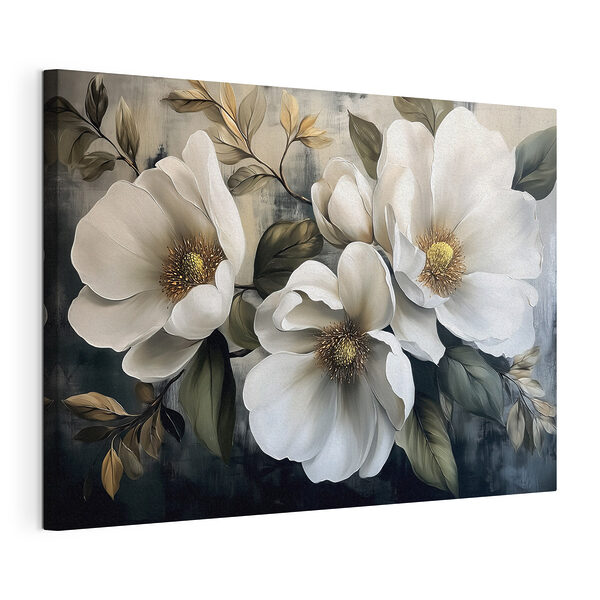 Peinture de fleurs blanches Tableaux Peinture de fleurs blanches