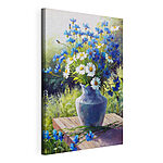 Tableaux Bleuets et marguerites dans un vase