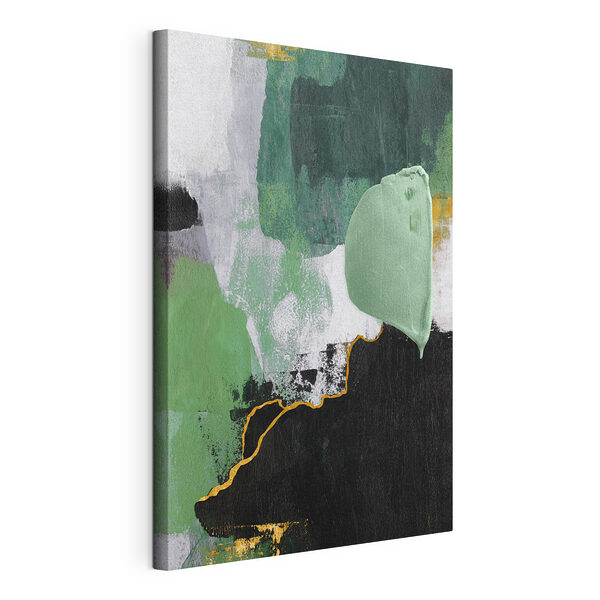 Tableaux Texture abstraite verte avec des traits superposés