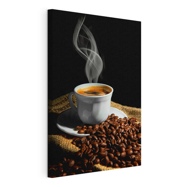 Tasse de café et grains de café Tableaux Tasse de café et grains de café