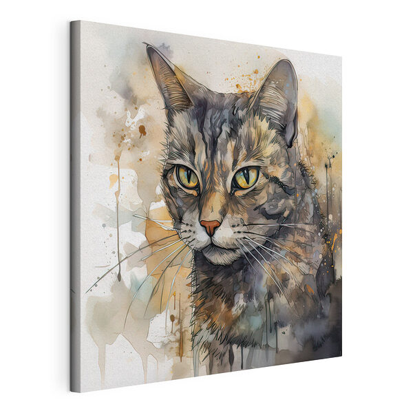 Tableaux Chat aux yeux jaunes
