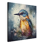 Tableaux Oiseau vibrant dans un style aquarelle