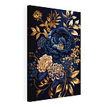 Tableaux Motif floral élégant dans des tons profonds