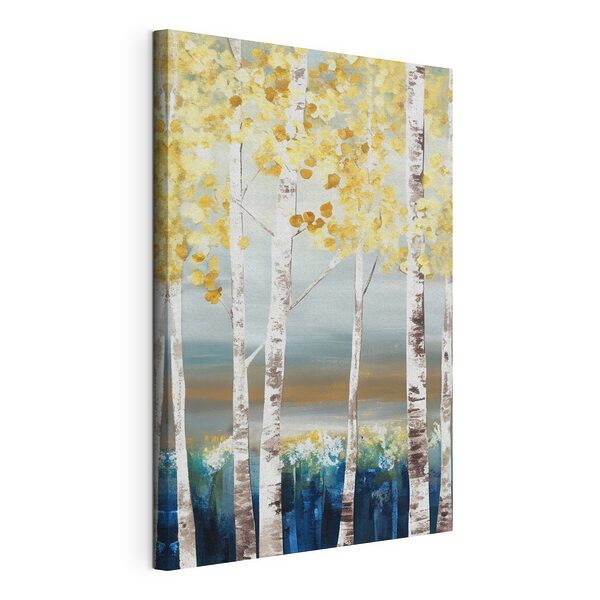 Peinture d'arbres aux feuilles jaunes Tableaux Peinture d'arbres aux feuilles jaunes