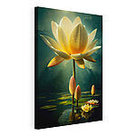 Tableaux Lotus en fleurs au milieu d'eaux tranquilles