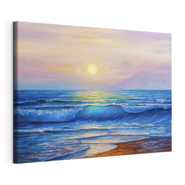 Vagues de l'océan au coucher du soleil Tableaux Vagues de l'océan au coucher du soleil