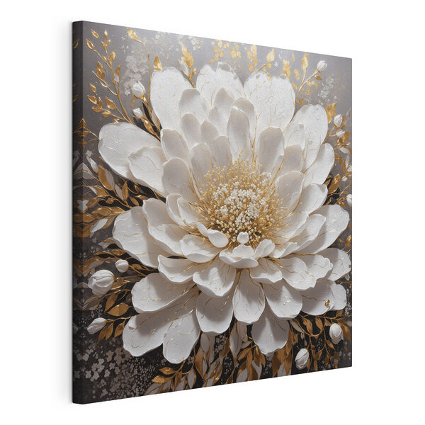 Présentoir élégant d'œuvres d'art florales blanches Tableaux Présentoir élégant d'œuvres d'art florales blanches