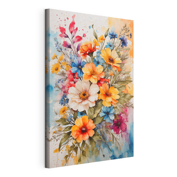 Tableaux Des fleurs vibrantes dans l'art de l'aquarelle