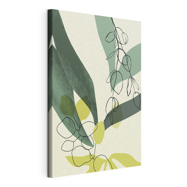 Tableaux Feuillage abstrait dans des verts apaisants