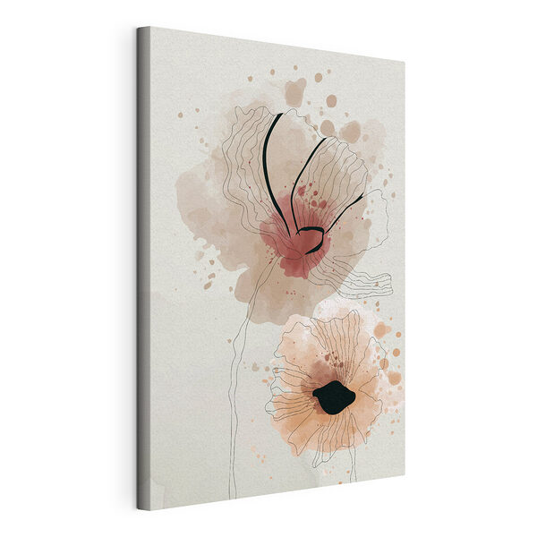 Art floral abstrait avec effet aquarelle Tableaux Art floral abstrait avec effet aquarelle