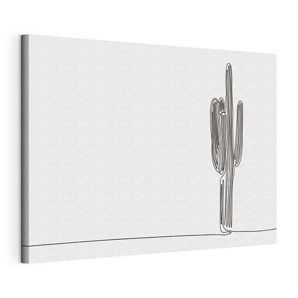 Cactus dessiné en une ligne Tableaux Cactus dessiné en une ligne
